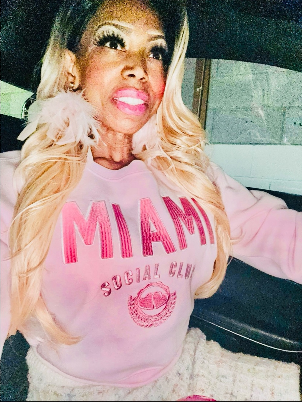MIAMI Social Club 💖Pink Crewneck Sweatshirt